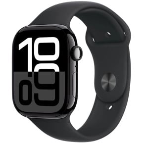 Smartwatch Apple Watch 10 MWWQ3ET/A - 46 mm, GPS, aluminium w kolorze onyksu z paskiem sportowym czarnym, M|L